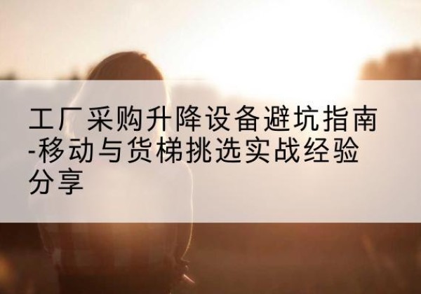 惠民移动式升降机怎么选-工厂采购升降设备避坑指南-移动与货梯挑选实战经验分享